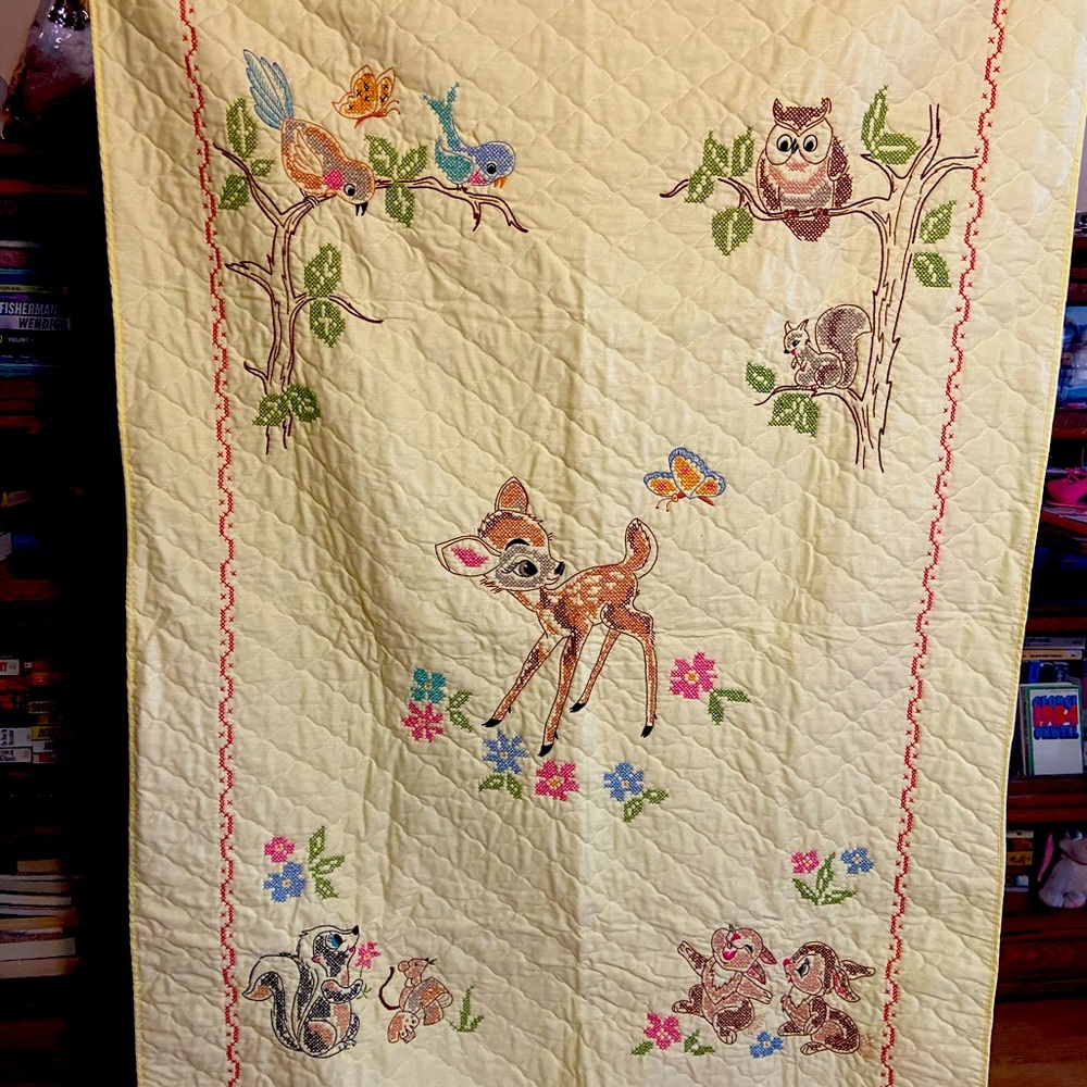Vintage Disney Bambi baby blanket cross stitch design - Picture 2 of 10
